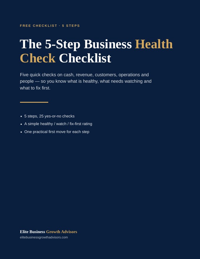 Cover of The 5-Step Business Health Check Checklist